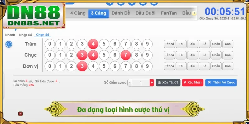 Đa dạng loại hình cược thú vị