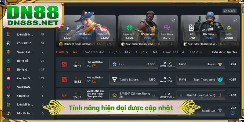 Tính năng hiện đại được cập nhật