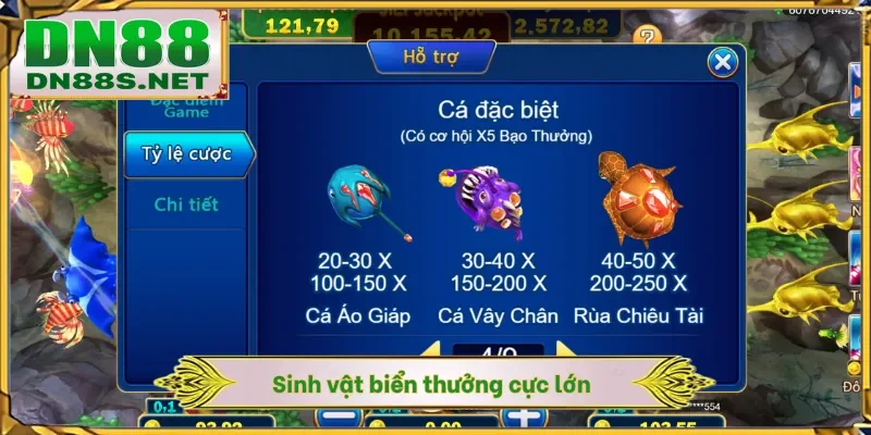 Sinh vật biển thưởng cực lớn